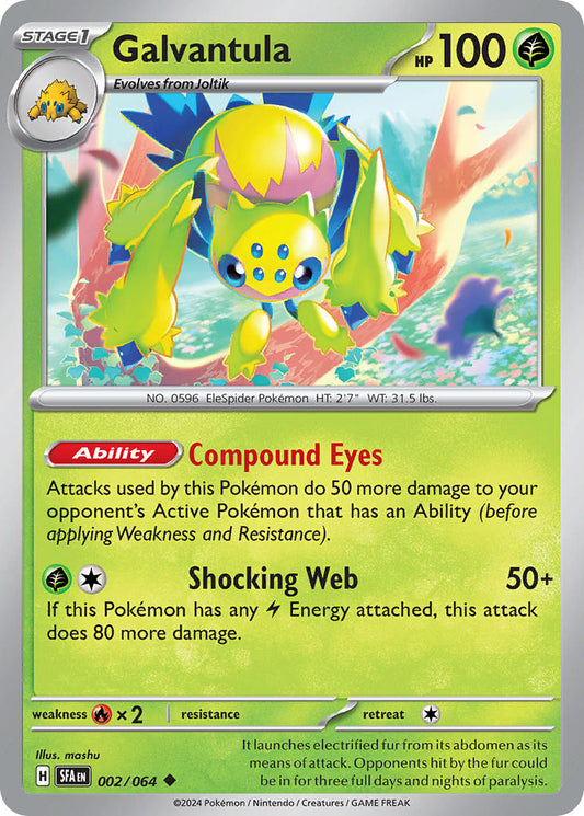 (002/064) Pokemon TCG Shrouded Fable Single: Galvantula   Uncommon