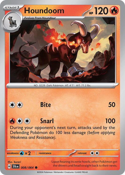 (008/064) Pokemon TCG Shrouded Fable Single: Houndoom   Common