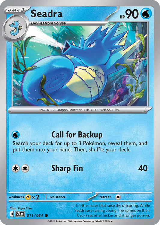 (011/064) Pokemon TCG Shrouded Fable Single: Seadra   Common