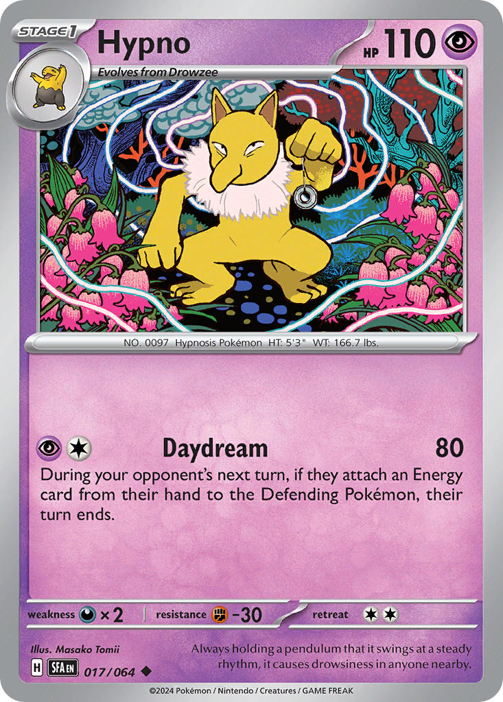 (017/064) Pokemon TCG Shrouded Fable Single: Hypno  Reverse Holo Uncommon