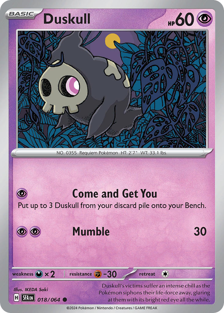 (018/064) Pokemon TCG Shrouded Fable Single: Duskull   Common