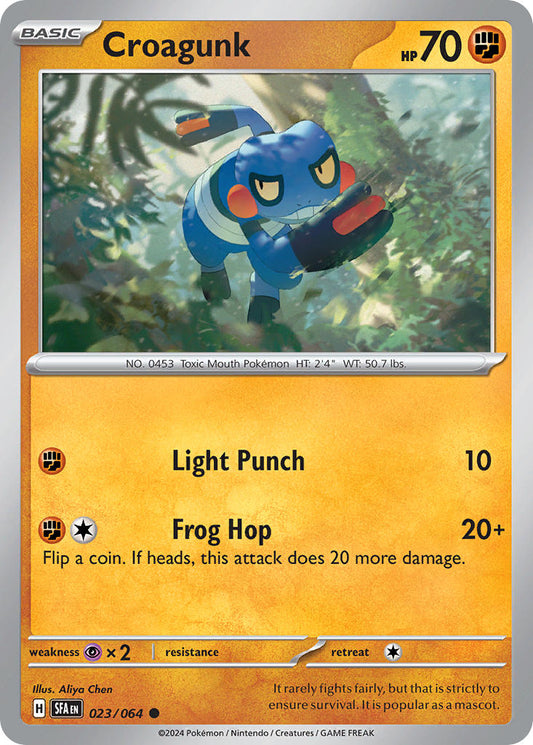 (023/064) Pokemon TCG Shrouded Fable Single: Croagunk   Common