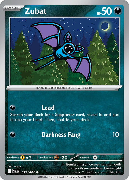 (027/064) Pokemon TCG Shrouded Fable Single: Zubat   Common