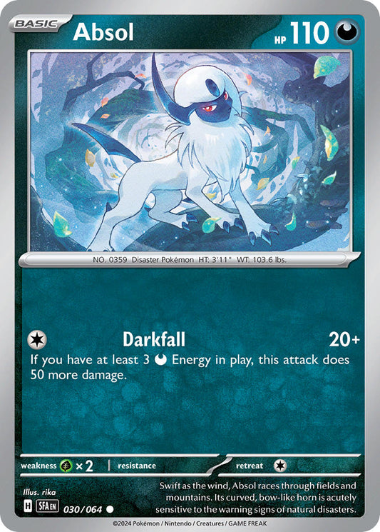 (030/064) Pokemon TCG Shrouded Fable Single: Absol  Reverse Holo Common