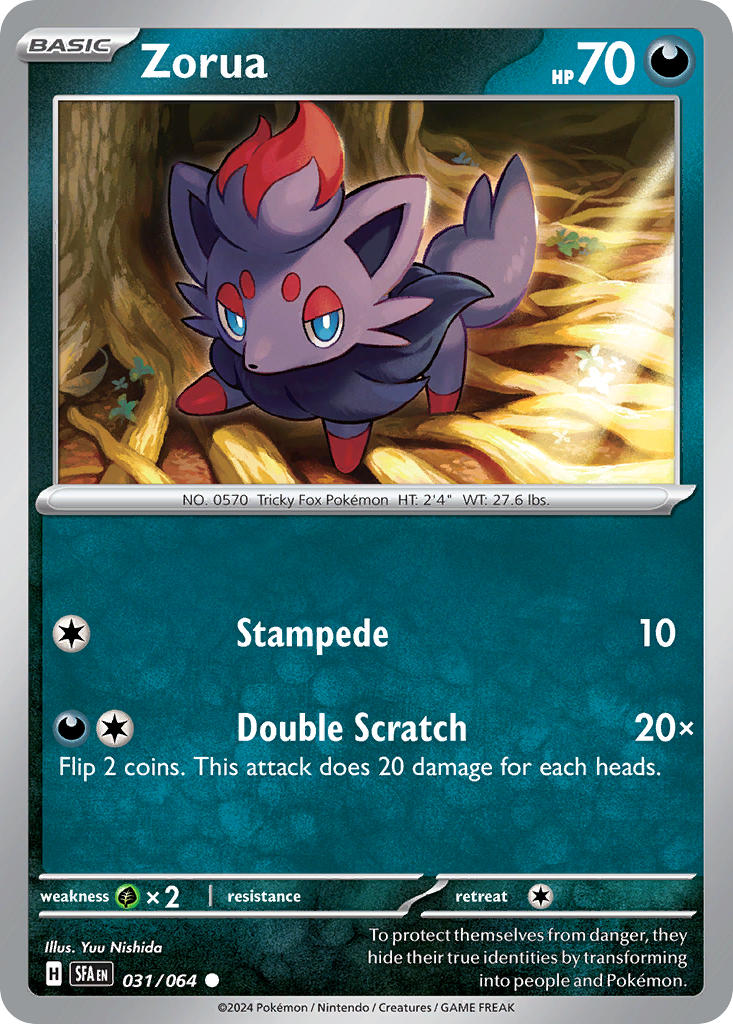 (031/064) Pokemon TCG Shrouded Fable Single: Zorua   Common