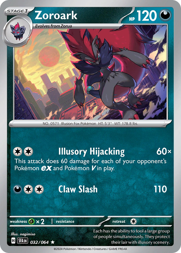 (032/064) Pokemon TCG Shrouded Fable Single: Zoroark   Rare