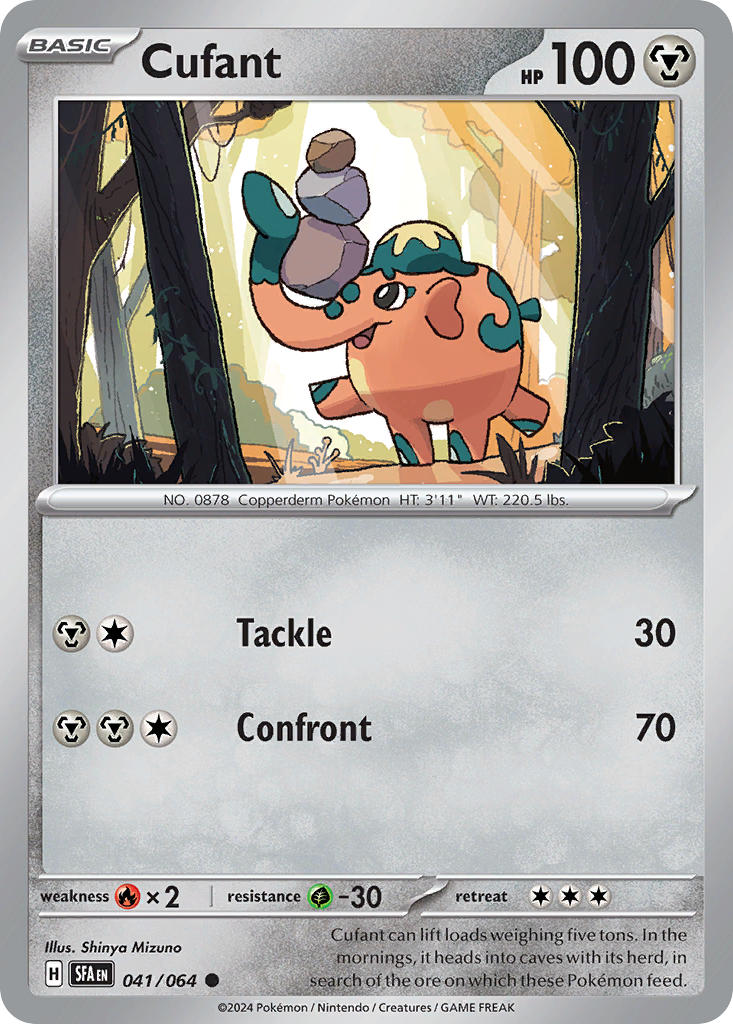 (041/064) Pokemon TCG Shrouded Fable Single: Cufant  Reverse Holo Common