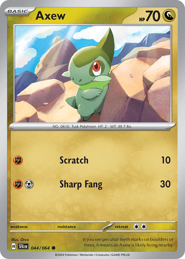 (044/064) Pokemon TCG Shrouded Fable Single: Axew   Common