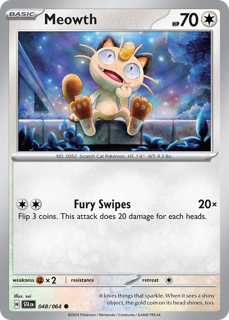 (048/064) Pokemon TCG Shrouded Fable Single: Meowth   Common