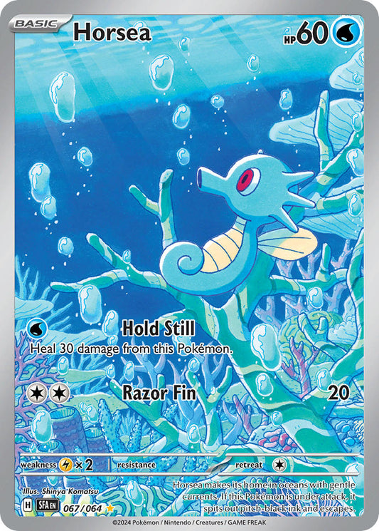 (067/064) Pokemon TCG Shrouded Fable Single: Horsea   Illustration Rare