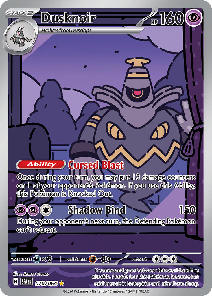 (070/064) Pokemon TCG Shrouded Fable Single: Dusknoir   Illustration Rare