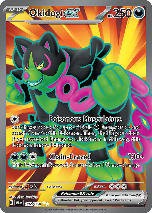 (082/064) Pokemon TCG Shrouded Fable Single: Okidogi ex   Ultra Rare