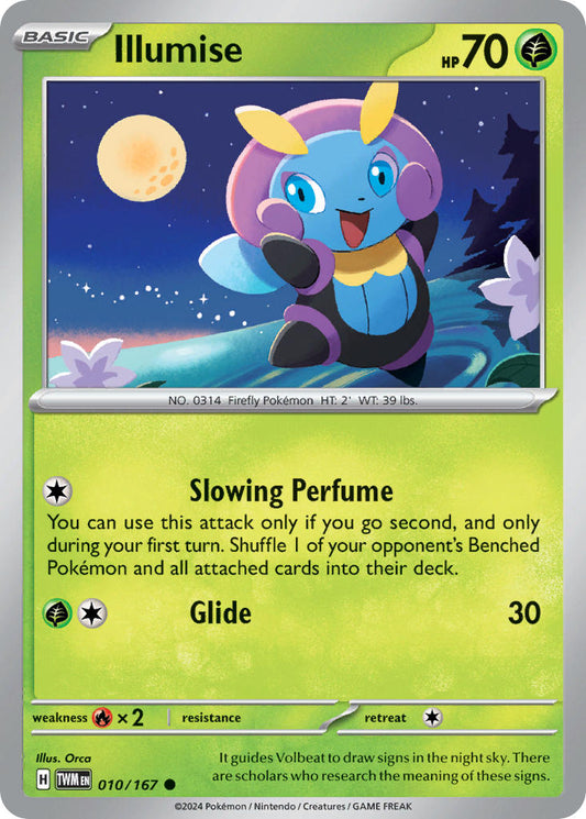 (010/167) Pokemon TCG Twilight Masquerade Single: Illumise  Reverse Holo Common