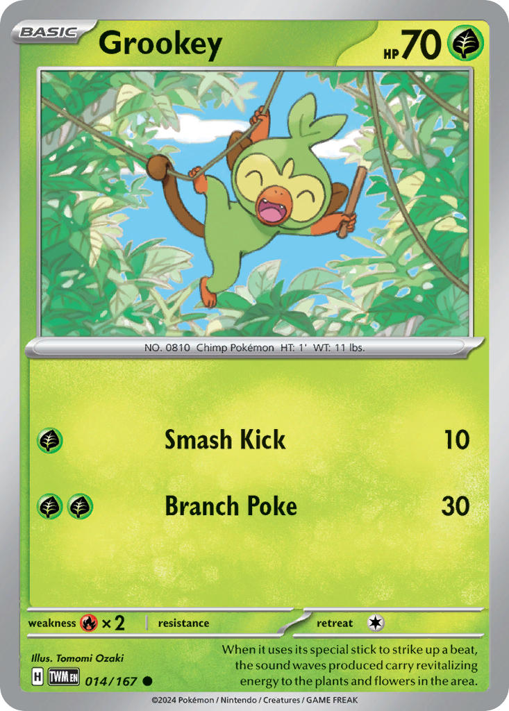 (014/167) Pokemon TCG Twilight Masquerade Single: Grookey   Common