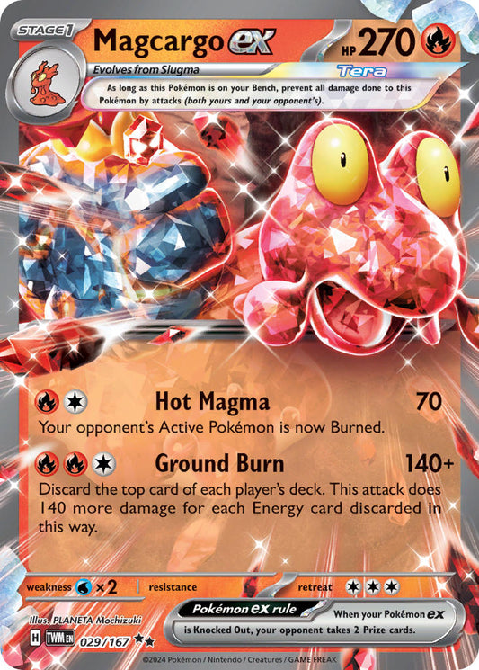 (029/167) Pokemon TCG Twilight Masquerade Single: Magcargo ex   Double Rare