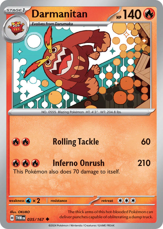 (035/167) Pokemon TCG Twilight Masquerade Single: Darmanitan   Uncommon