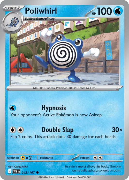 (042/167) Pokemon TCG Twilight Masquerade Single: Poliwhirl   Common