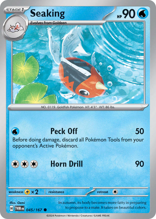 (045/167) Pokemon TCG Twilight Masquerade Single: Seaking   Common