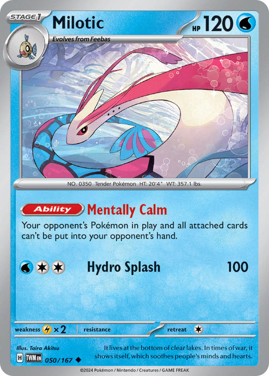 (050/167) Pokemon TCG Twilight Masquerade Single: Milotic   Uncommon