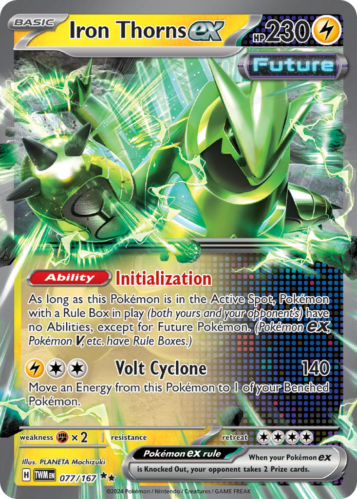 (077/167) Pokemon TCG Twilight Masquerade Single: Iron Thorns ex   Double Rare