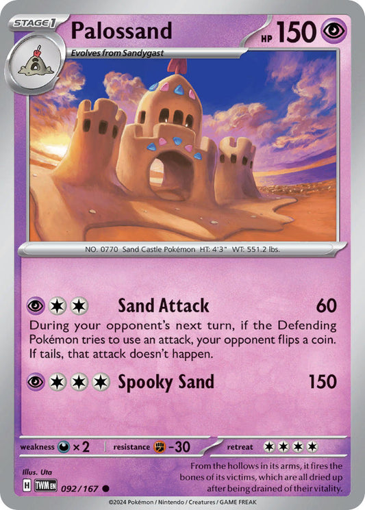 (092/167) Pokemon TCG Twilight Masquerade Single: Palossand   Common