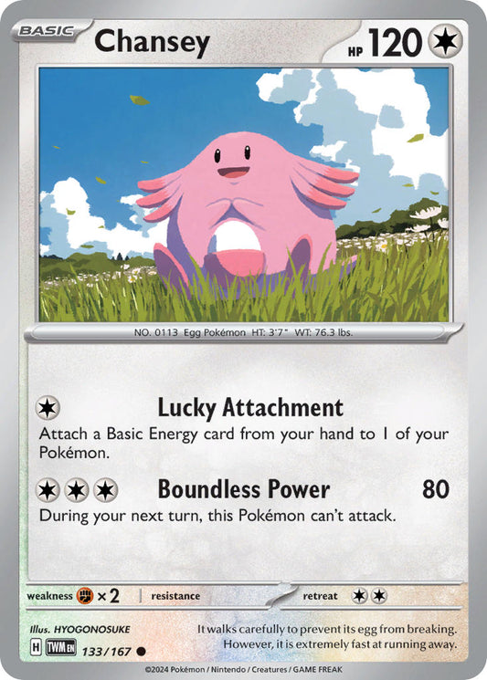 (133/167) Pokemon TCG Twilight Masquerade Single: Chansey   Common