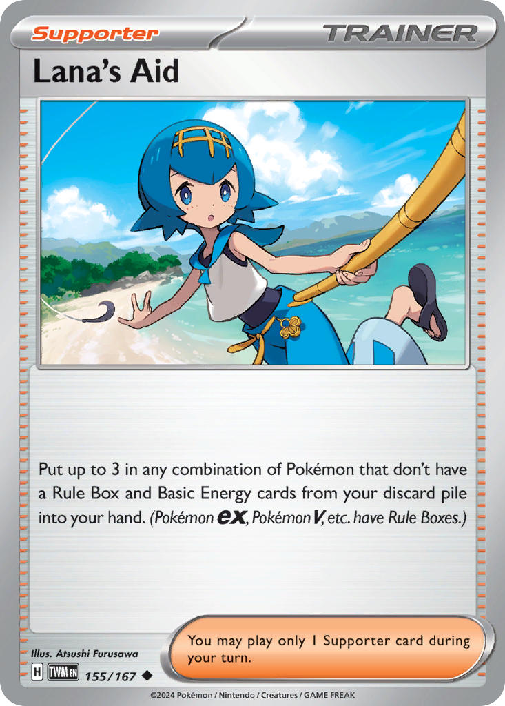 (155/167) Pokemon TCG Twilight Masquerade Single: Lana's Aid  Uncommon