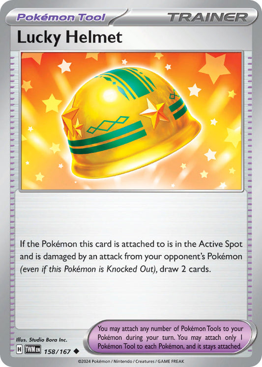 (158/167) Pokemon TCG Twilight Masquerade Single: Lucky Helmet  Uncommon