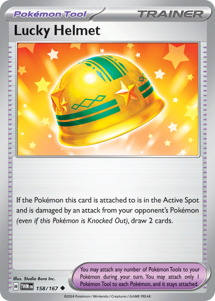 (158/167) Pokemon TCG Twilight Masquerade Single: Lucky Helmet Reverse Holo Uncommon