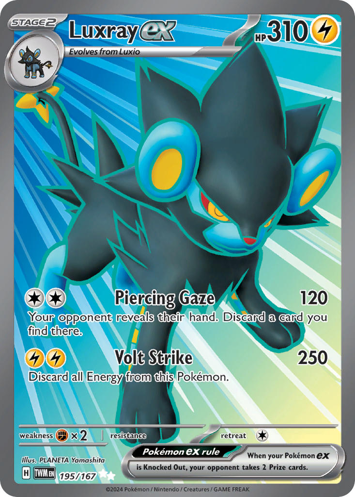 (195/167) Pokemon TCG Twilight Masquerade Single: Luxray ex   Ultra Rare