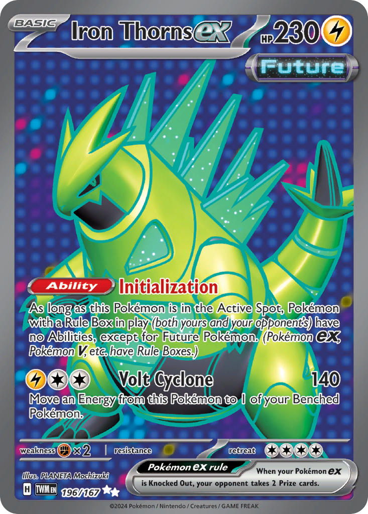 (196/167) Pokemon TCG Twilight Masquerade Single: Iron Thorns ex   Ultra Rare