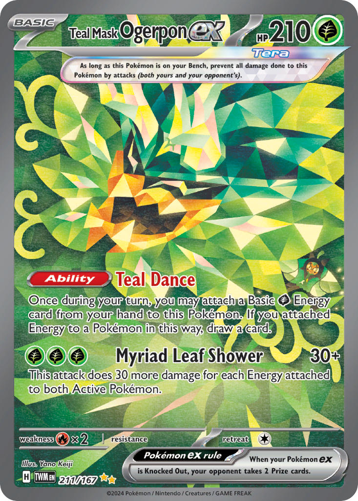 (211/167) Pokemon TCG Twilight Masquerade Single: Teal Mask Ogerpon ex   Special Illustration Rare