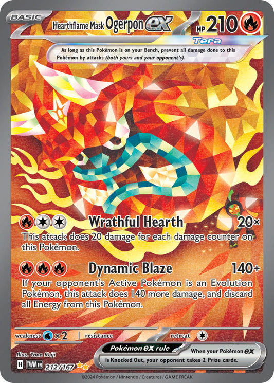 (212/167) Pokemon TCG Twilight Masquerade Single: Hearthflame Mask Ogerpon ex   Special Illustration Rare