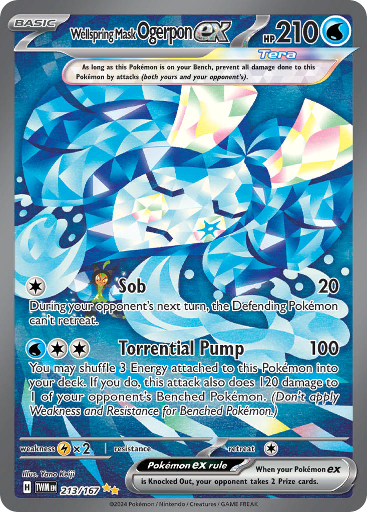 (213/167) Pokemon TCG Twilight Masquerade Single: Wellspring Mask Ogerpon ex   Special Illustration Rare