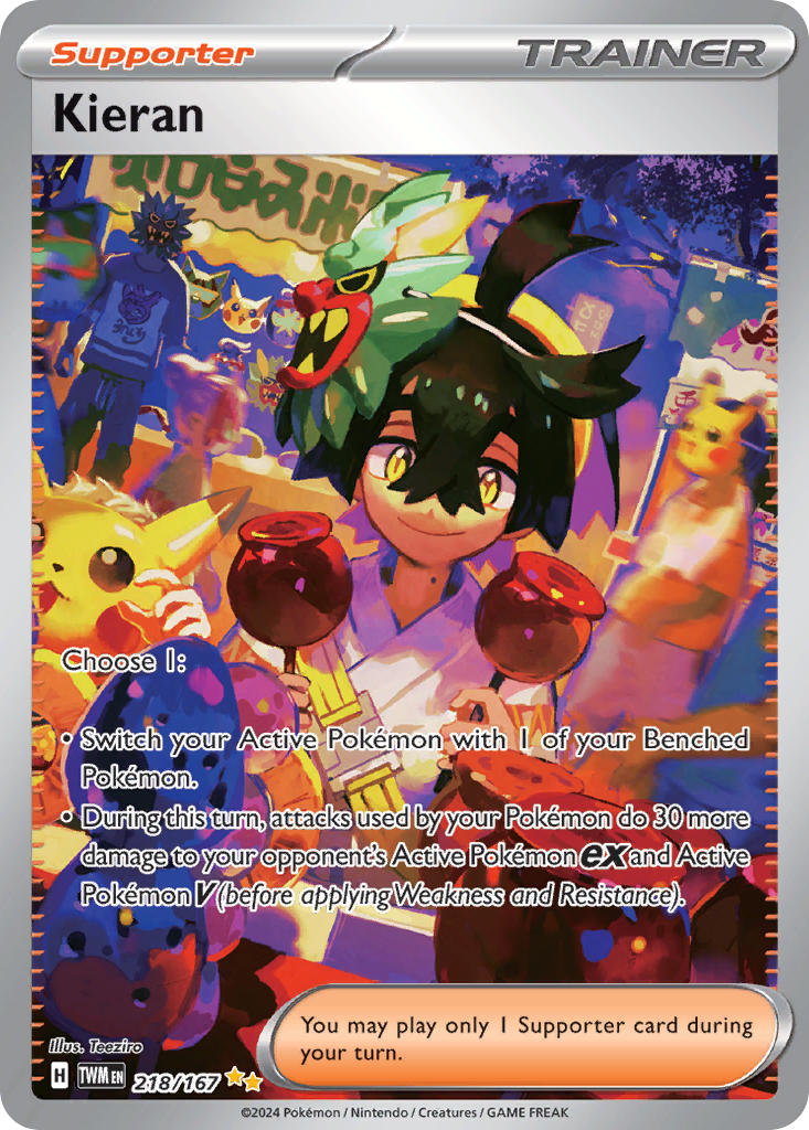 (218/167) Pokemon TCG Twilight Masquerade Single: Kieran  Special Illustration Rare