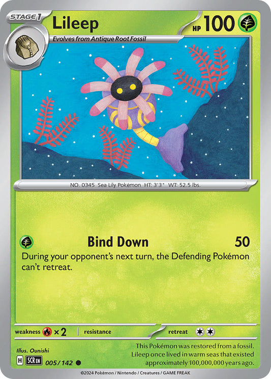 (005/142) Pokemon TCG Stellar Crown Single: Lileep   Common