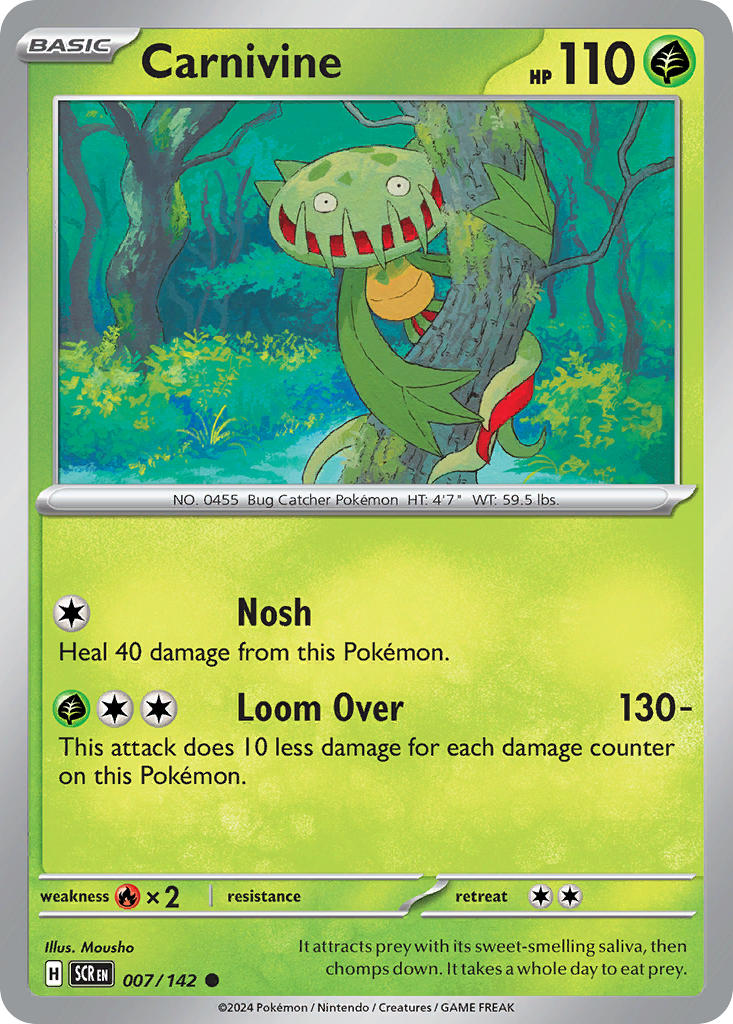 (007/142) Pokemon TCG Stellar Crown Single: Carnivine   Common