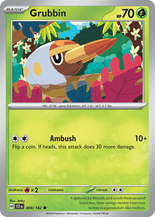 (009/142) Pokemon TCG Stellar Crown Single: Grubbin   Common