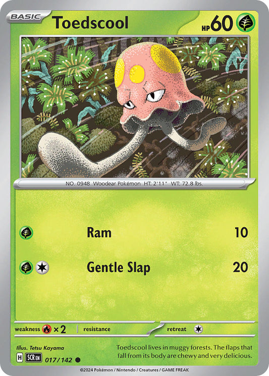 (017/142) Pokemon TCG Stellar Crown Single: Toedscool   Common