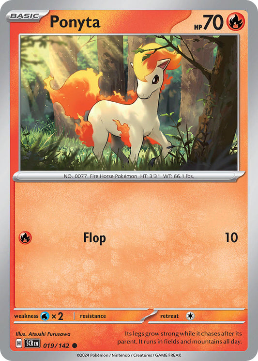 (019/142) Pokemon TCG Stellar Crown Single: Ponyta  Reverse Holo Common