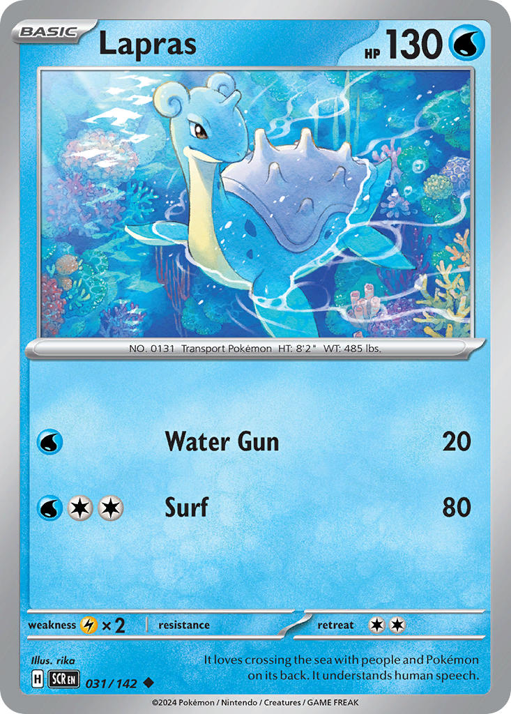 (031/142) Pokemon TCG Stellar Crown Single: Lapras   Promo