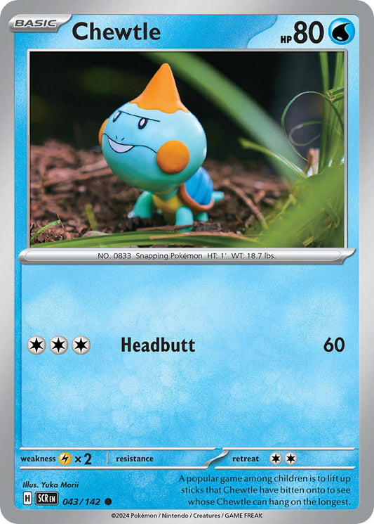 (043/142) Pokemon TCG Stellar Crown Single: Chewtle   Common