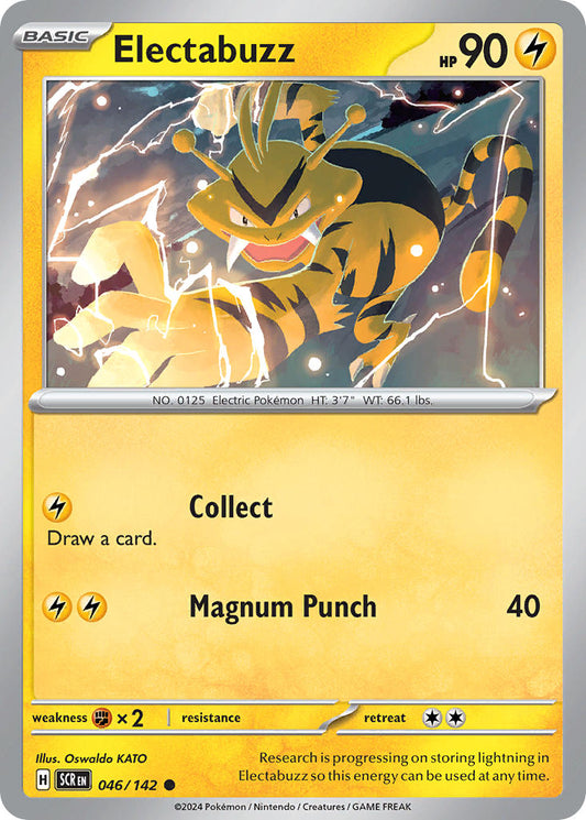 (046/142) Pokemon TCG Stellar Crown Single: Electabuzz  Reverse Holo Common