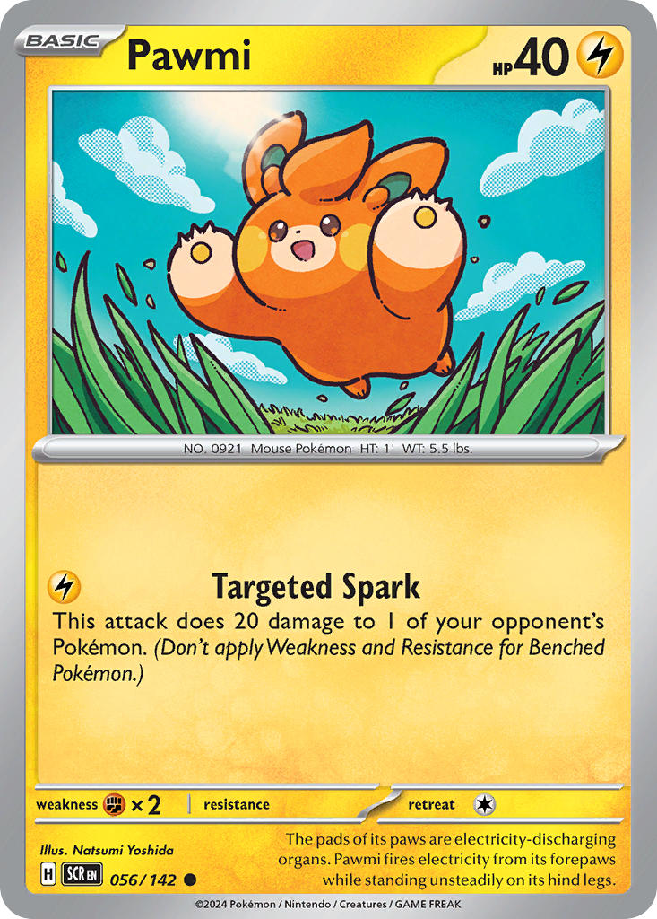 (056/142) Pokemon TCG Stellar Crown Single: Pawmi   Common