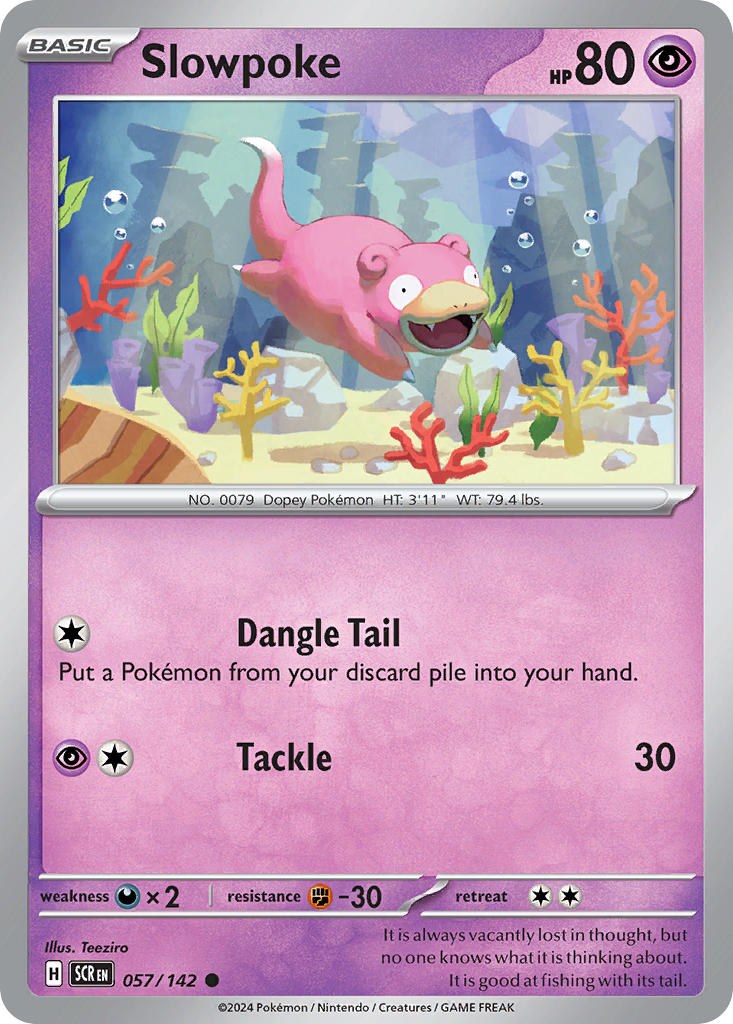 (057/142) Pokemon TCG Stellar Crown Single: Slowpoke   Common