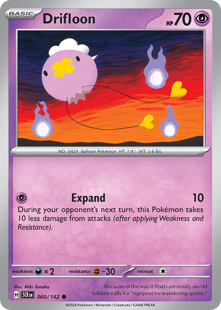 (060/142) Pokemon TCG Stellar Crown Single: Drifloon   Common