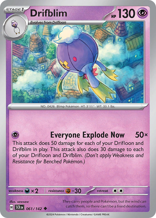 (061/142) Pokemon TCG Stellar Crown Single: Drifblim   Uncommon