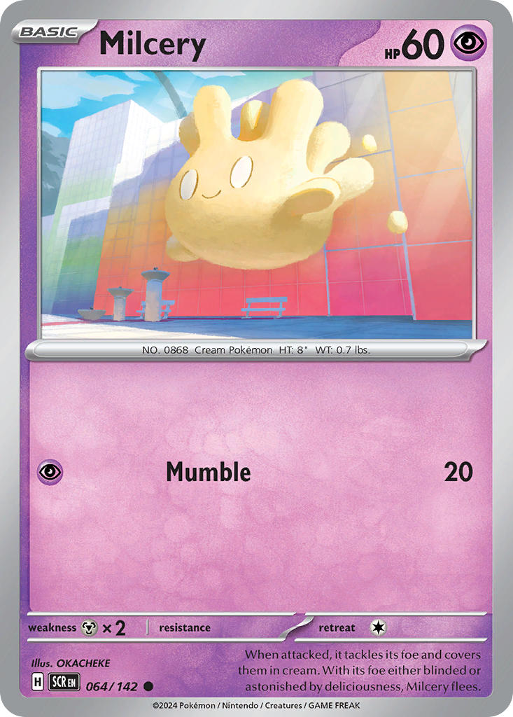 (064/142) Pokemon TCG Stellar Crown Single: Milcery   Common