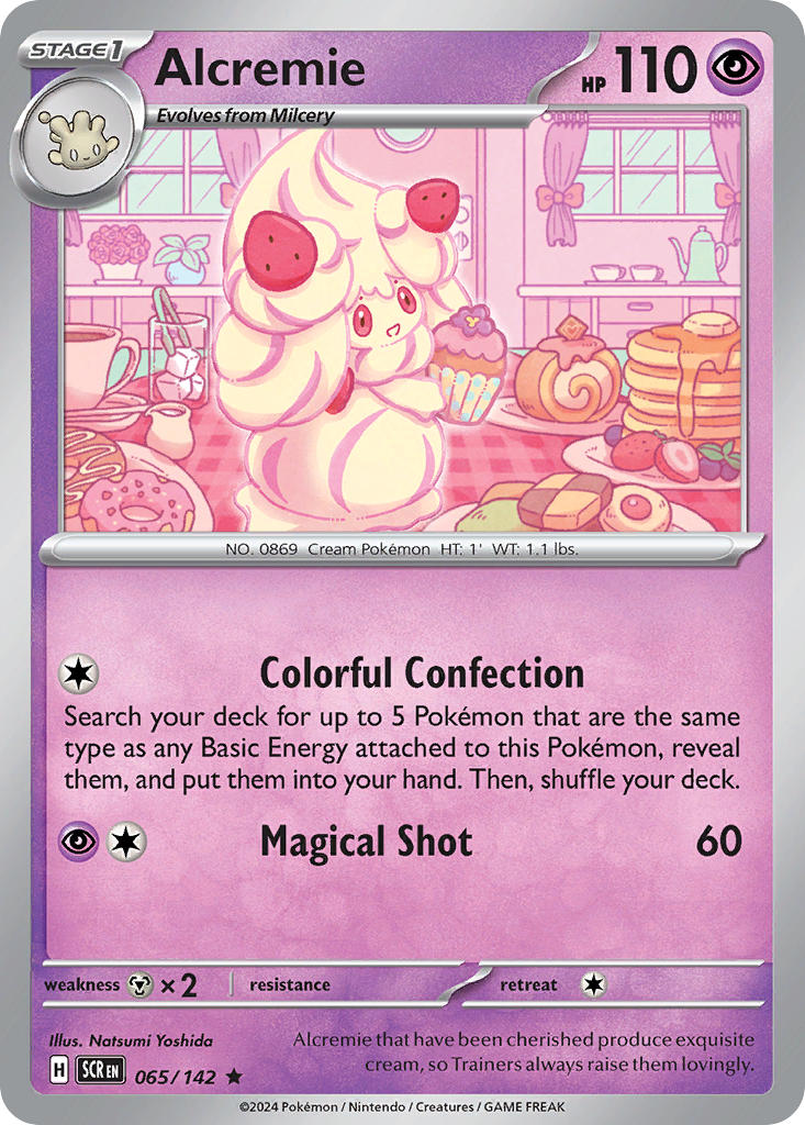 (065/142) Pokemon TCG Stellar Crown Single: Alcremie  Reverse Holo Rare