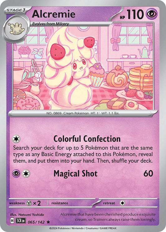 (065/142) Pokemon TCG Stellar Crown Single: Alcremie  Reverse Holo Rare